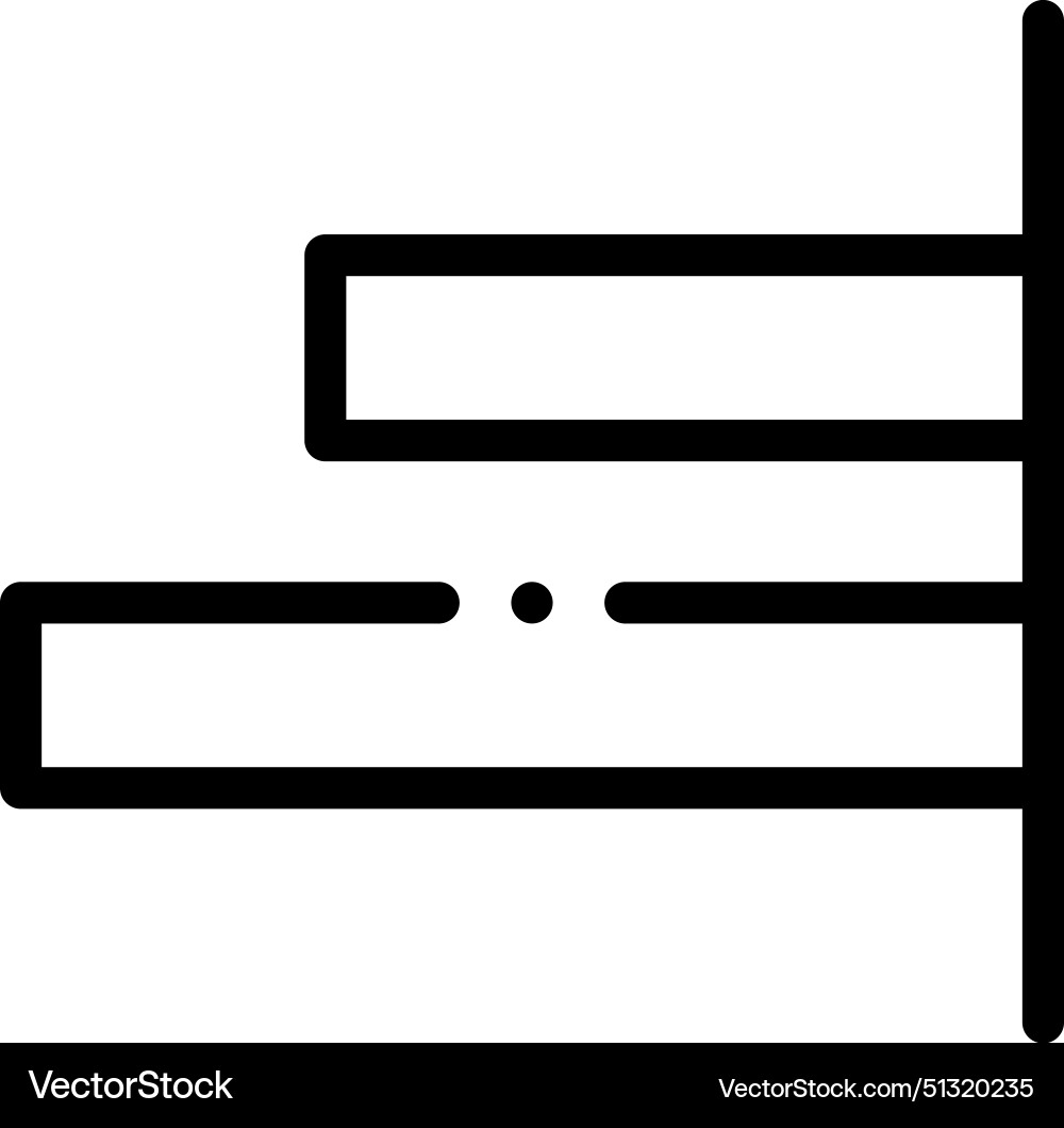 Align right icon thin linear style design Align right icon thin linear style design vector image