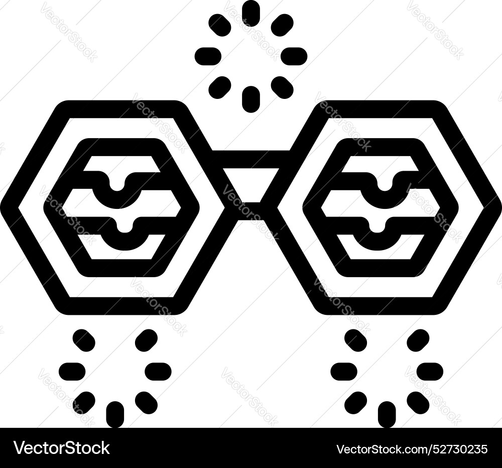 Blockchain network connecting two hexagon blocks Blockchain network connecting two hexagon blocks vector image