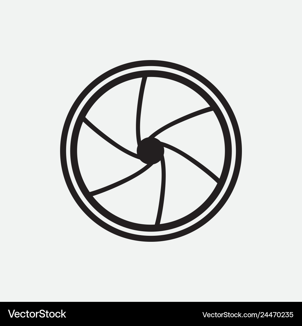 Camera shutter isolated on white background Camera shutter isolated on white background vector image