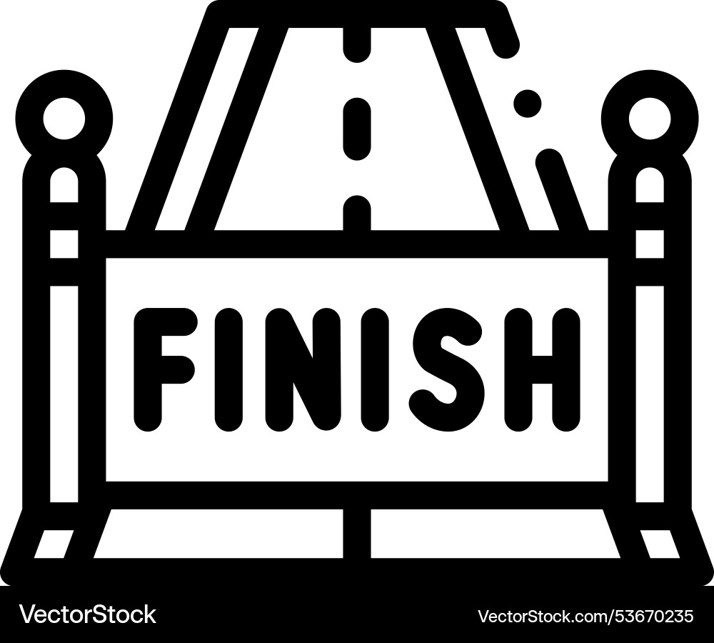 Finish line icon thin linear style design Vector Image
