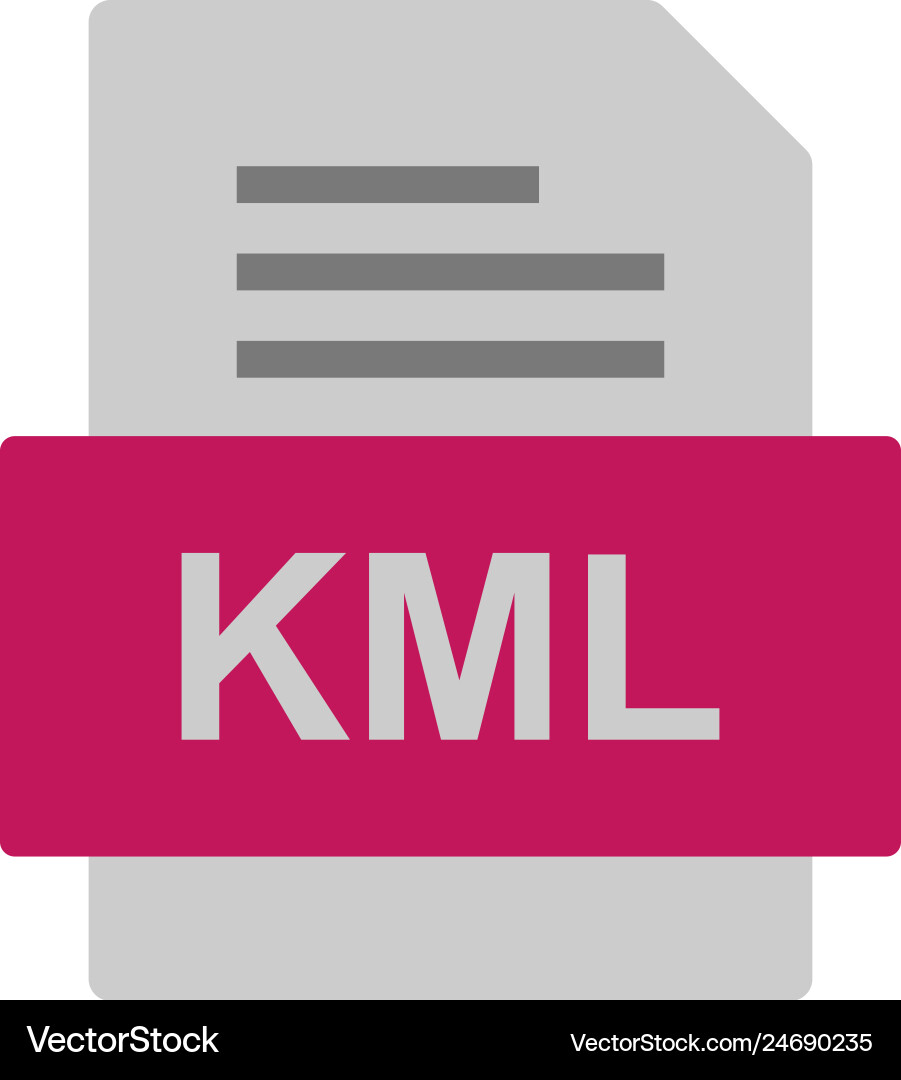 Kml file document icon vector image