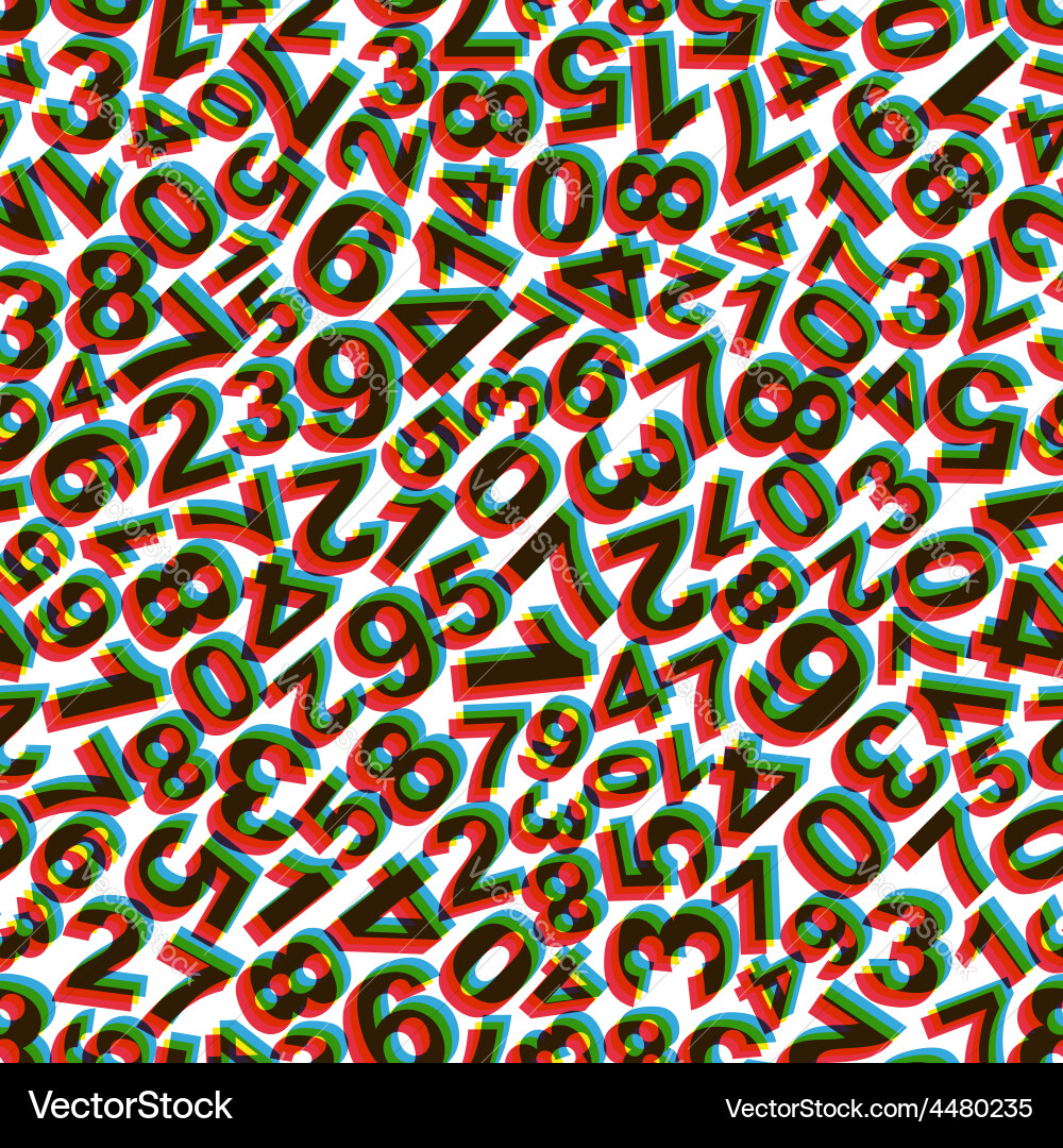 Numbers Seamless Pattern Vector Image