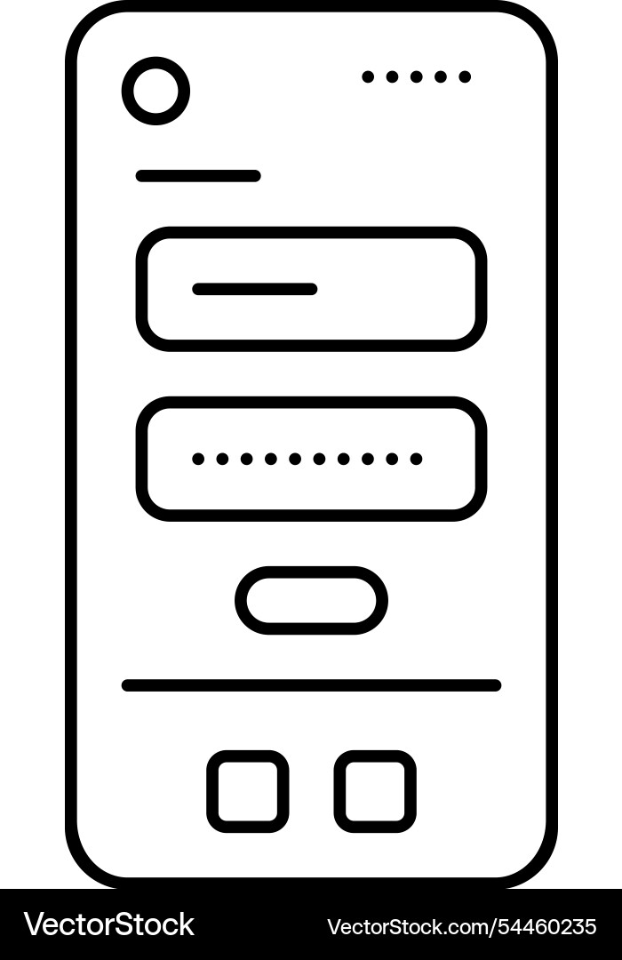 Offboarding ux ui design line icon Offboarding ux ui design line icon vector image