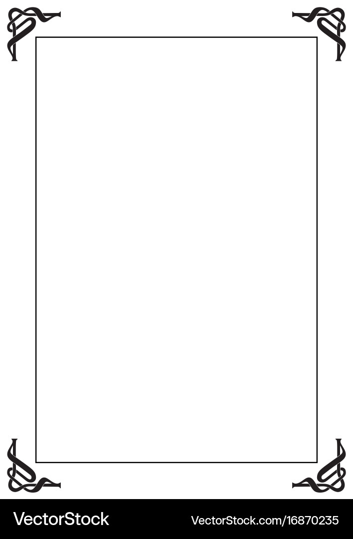 Page border a4 design for project vector image