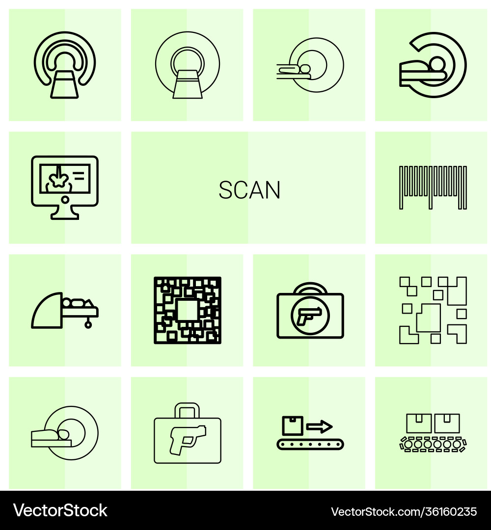 Scan icons Vector Image