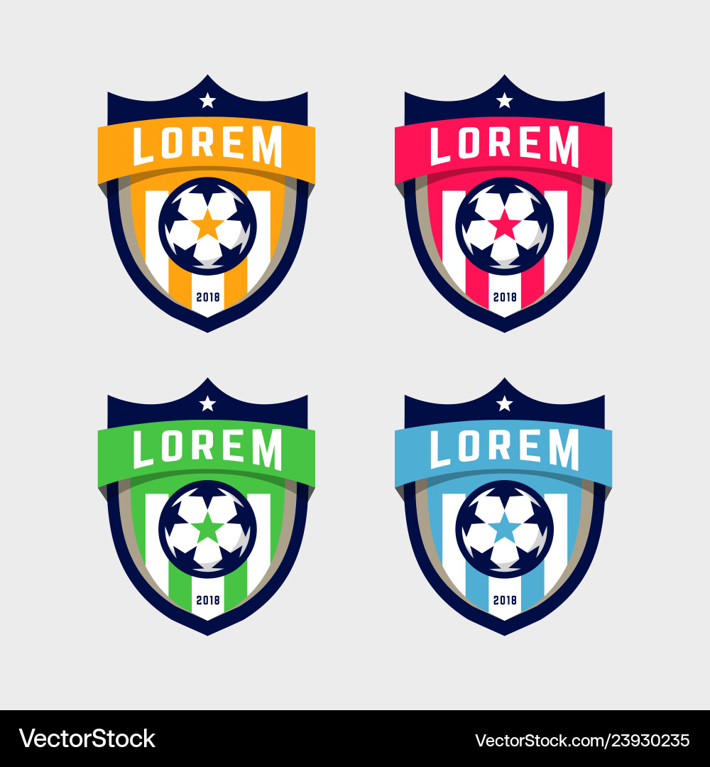 Soccer logo or football club sign badge set Soccer logo or football club sign badge set vector image