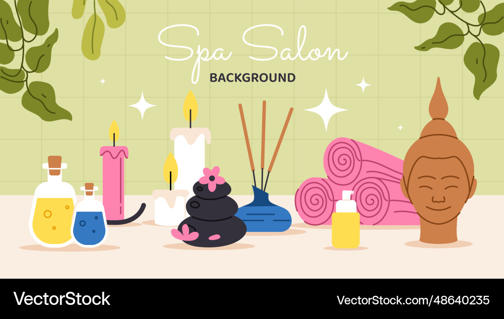 Spa salon background concept Spa salon background concept vector image