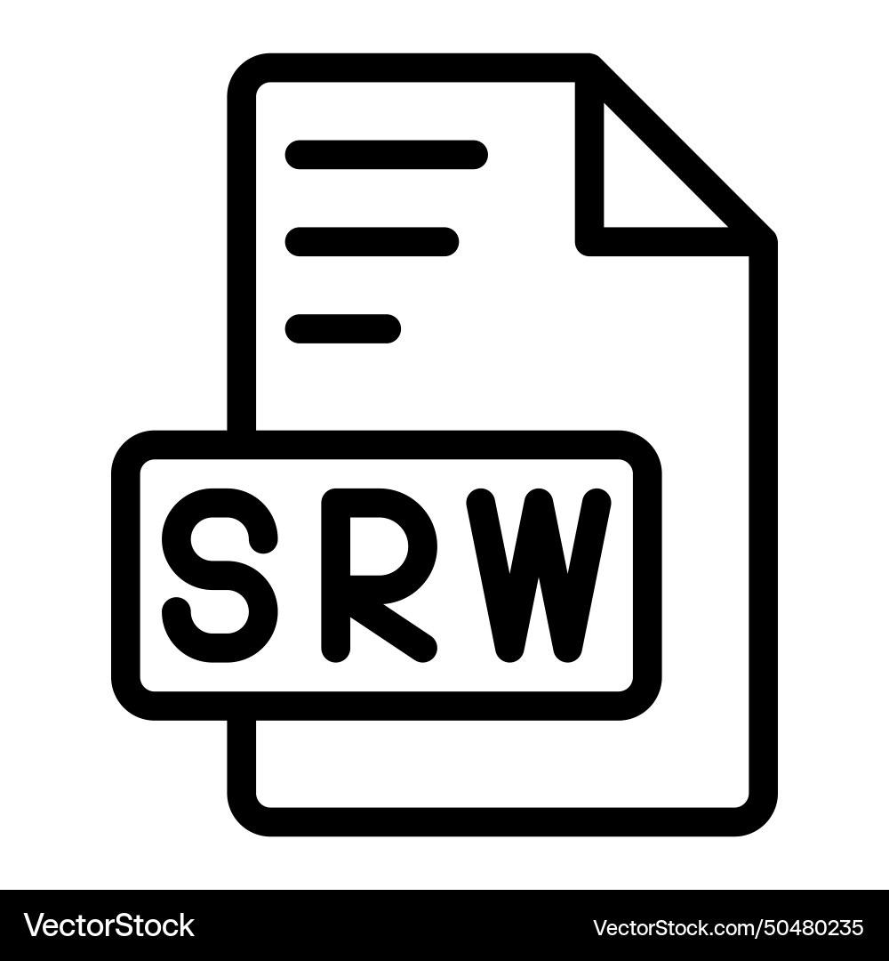 Srw icon outline style design image file Srw icon outline style design image file vector image