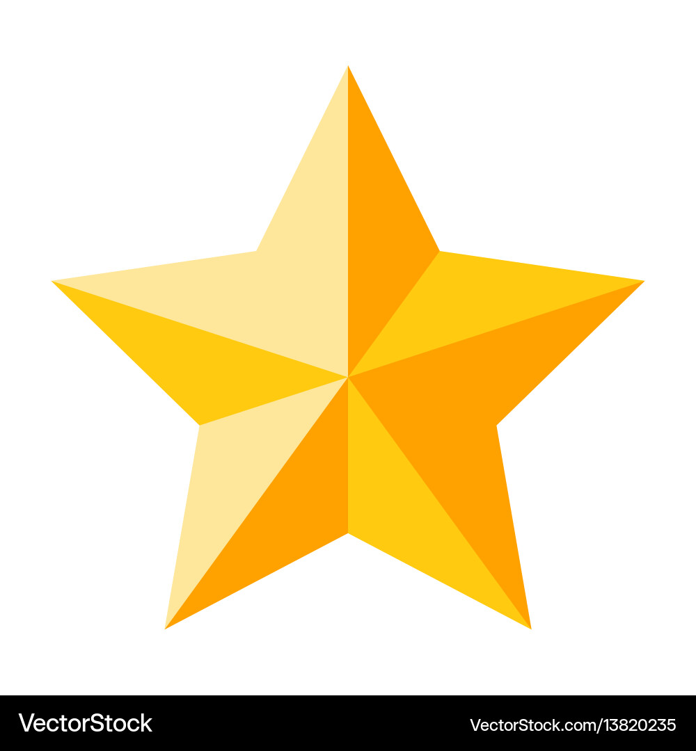 Star Icon - Flat Style Royalty Free Vector Image