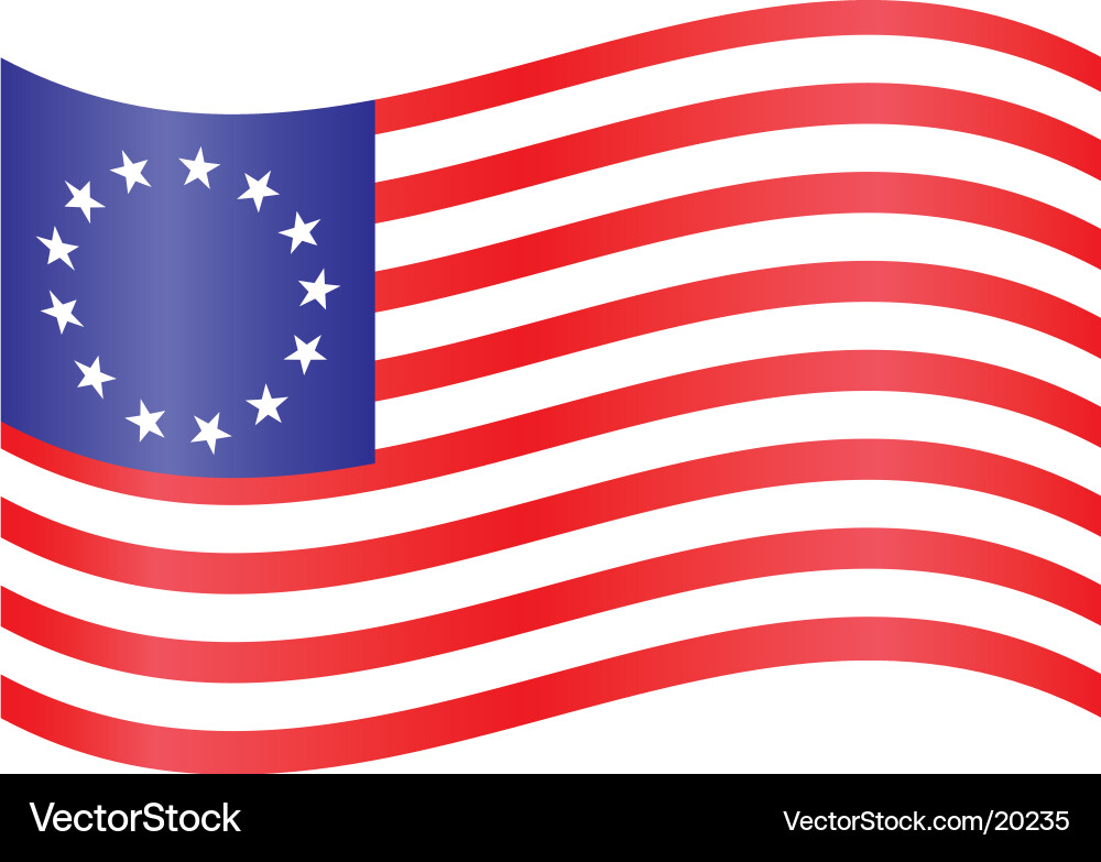 Thirteen Colonies Flag vector image