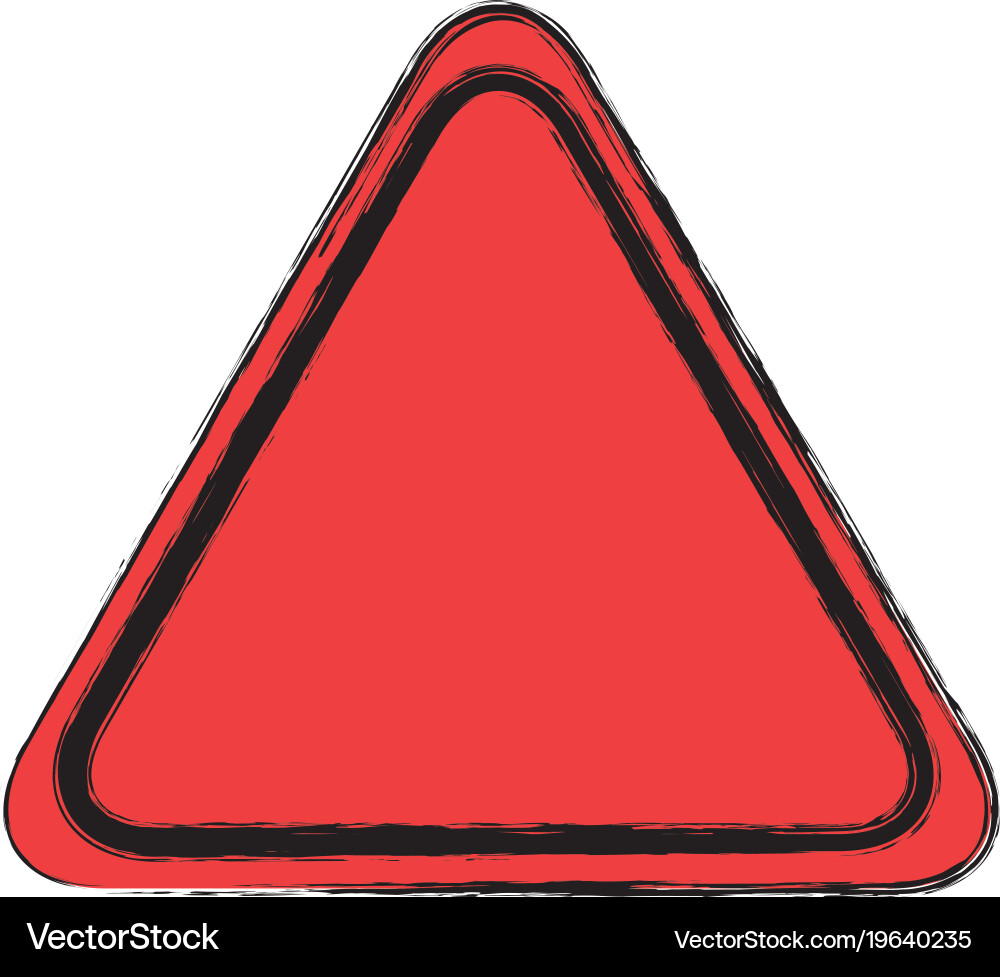 Triangle notification signal vector image