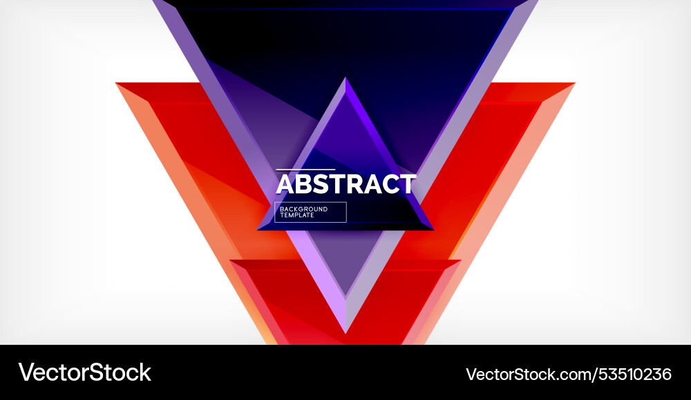 Abstract background - colorful triangles with 3d Abstract background - colorful triangles with 3d Vector Image