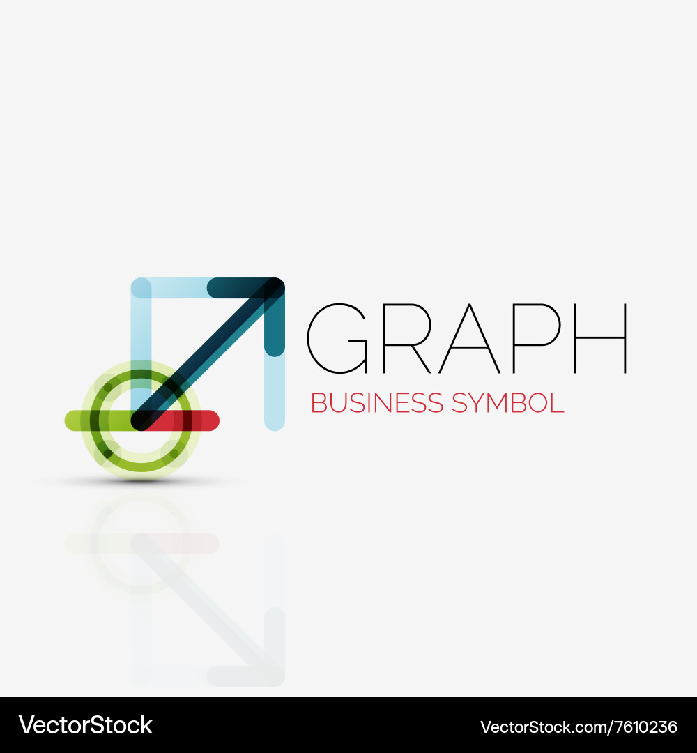 Abstract logo idea linear chart or graph Vector Image