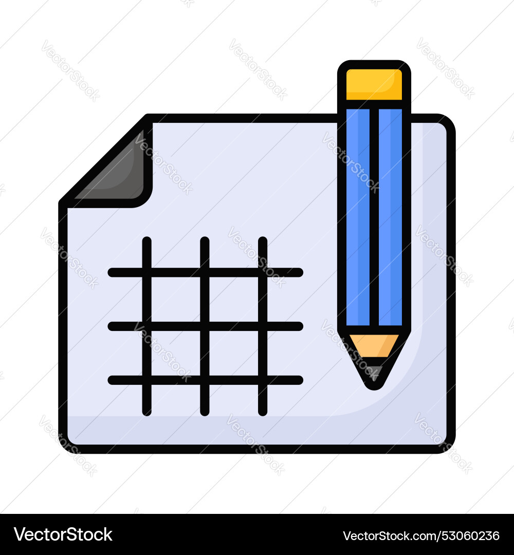 Architecture work design in modern style isolated Vector Image