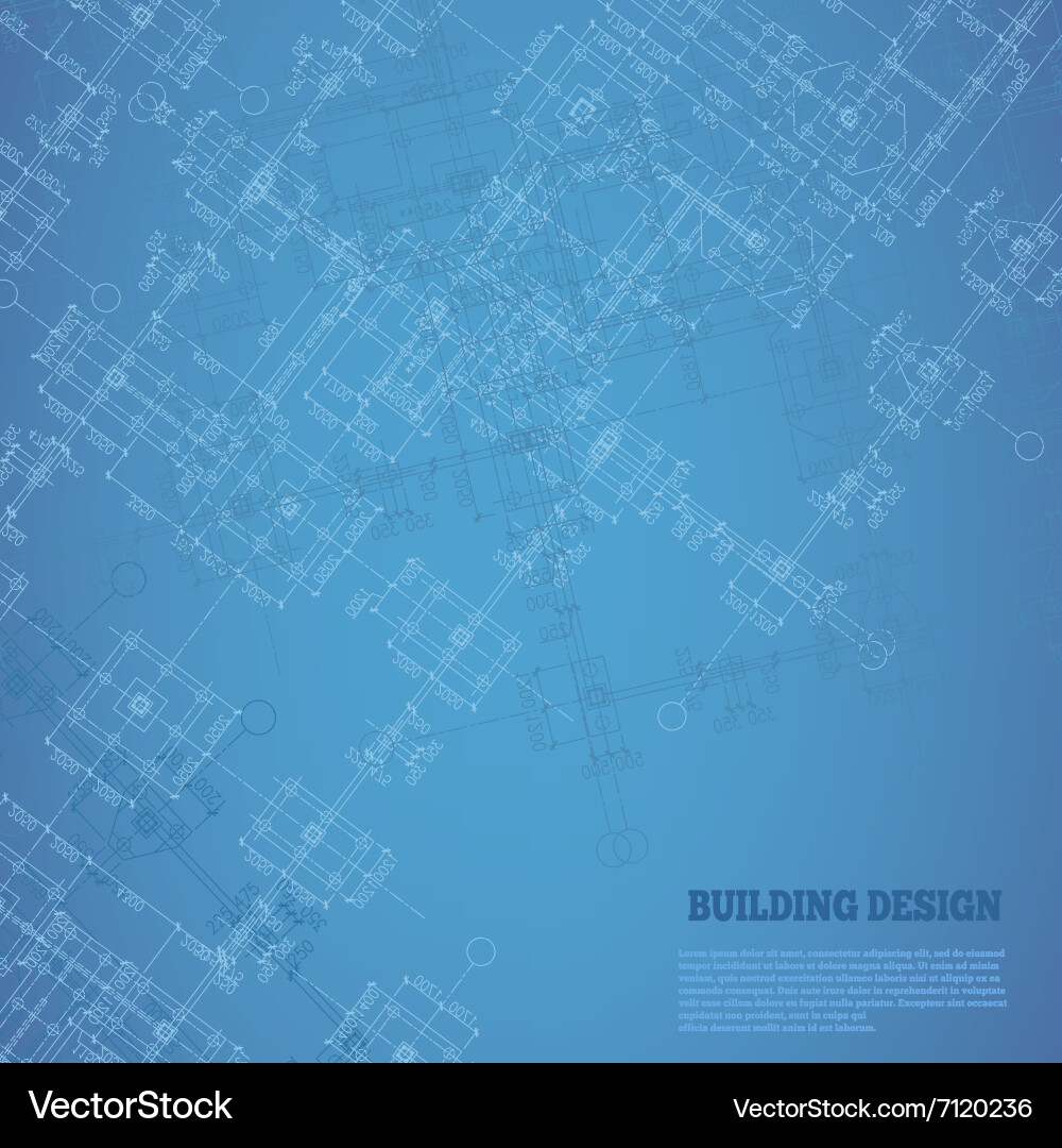 Building Blueprint Pattern vector image