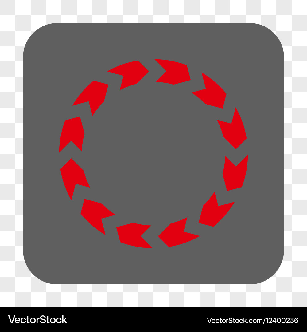 Circulation rounded square button vector image
