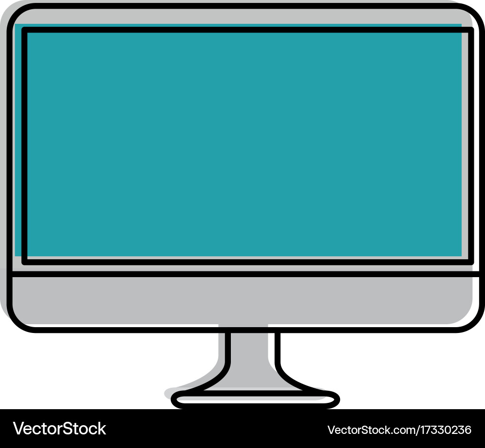 Computer display isolated icon Vector Image