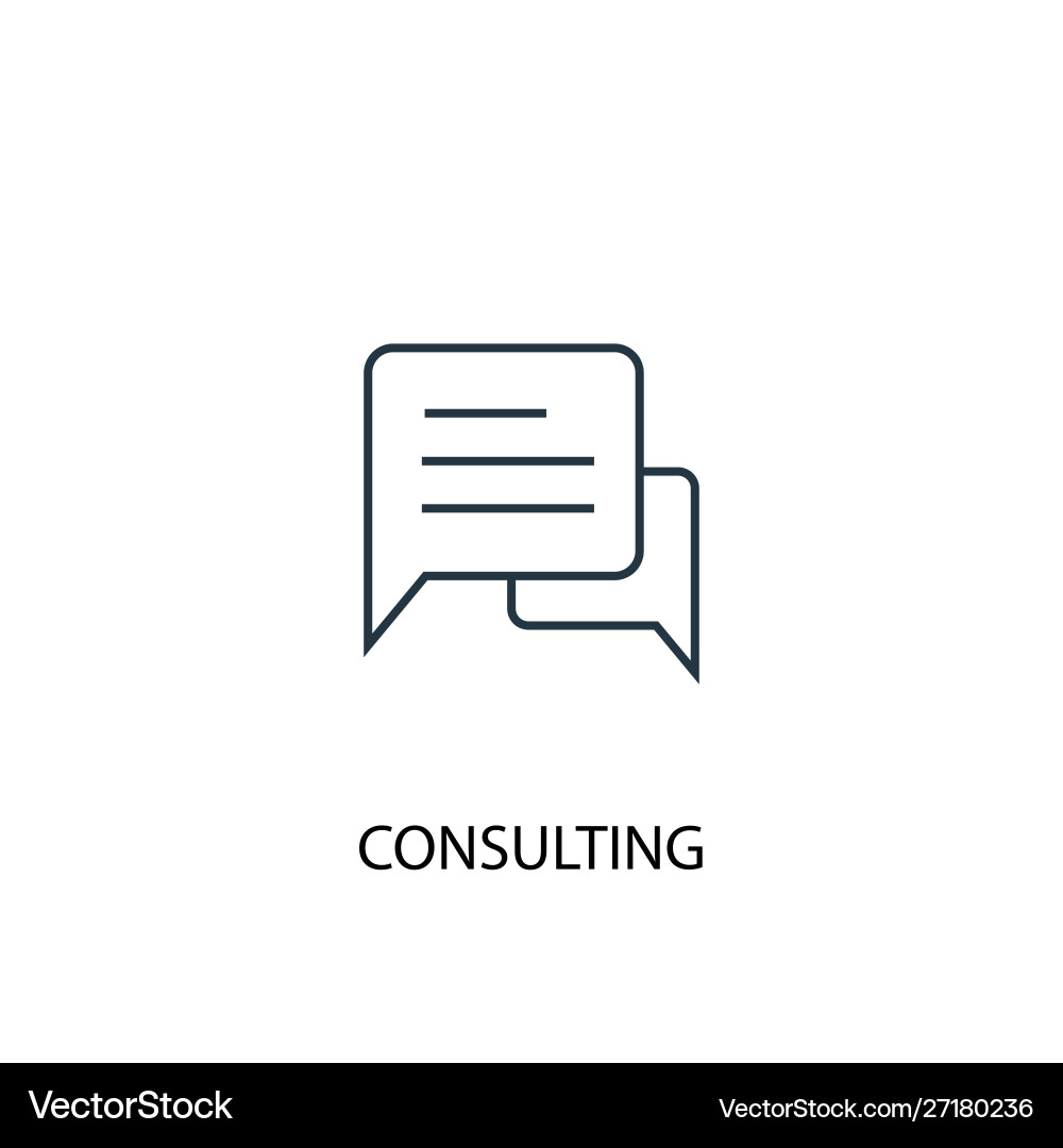 Consulting concept line icon simple element vector image