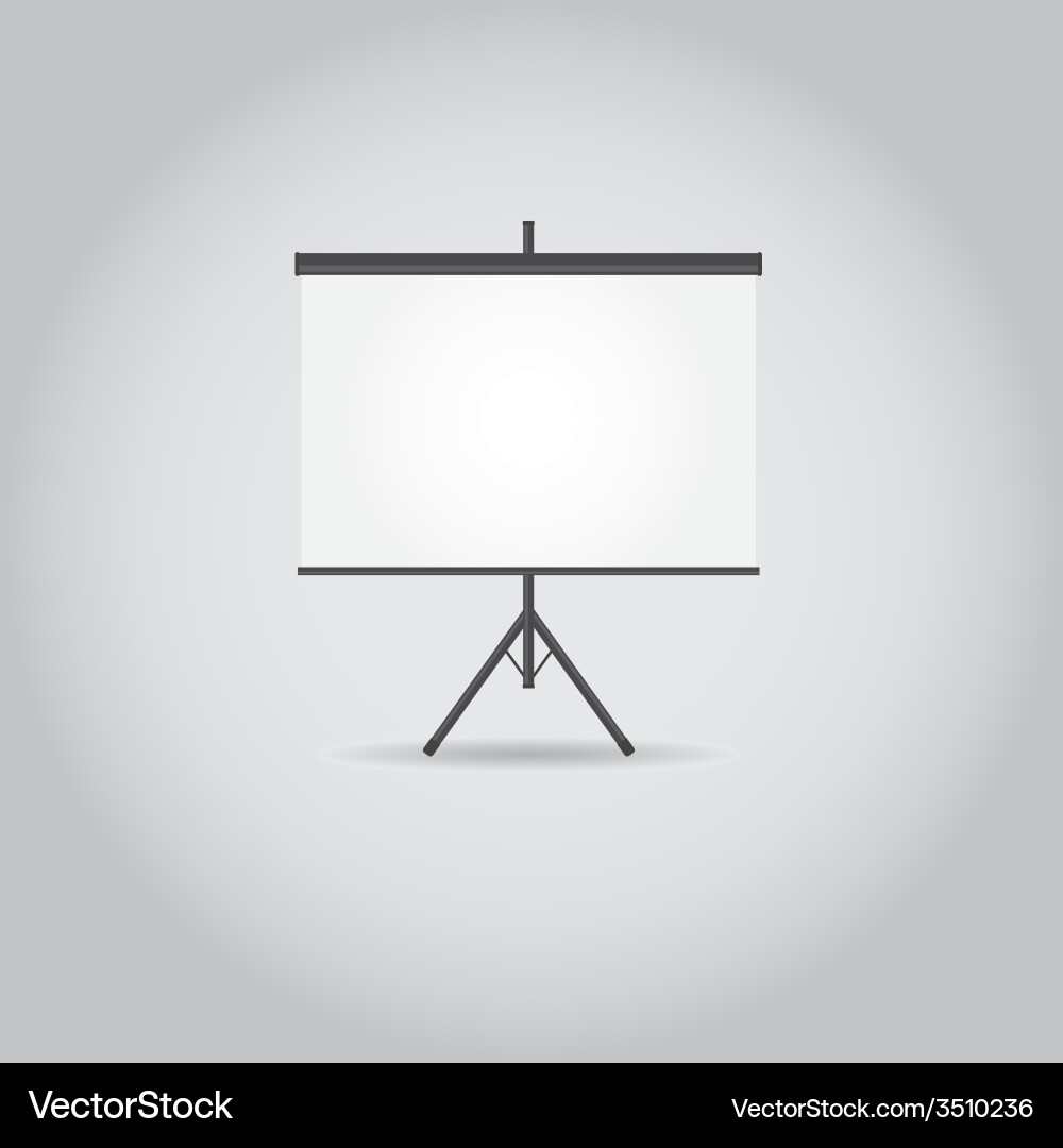 Empty Projection Screen with Copy Space vector image