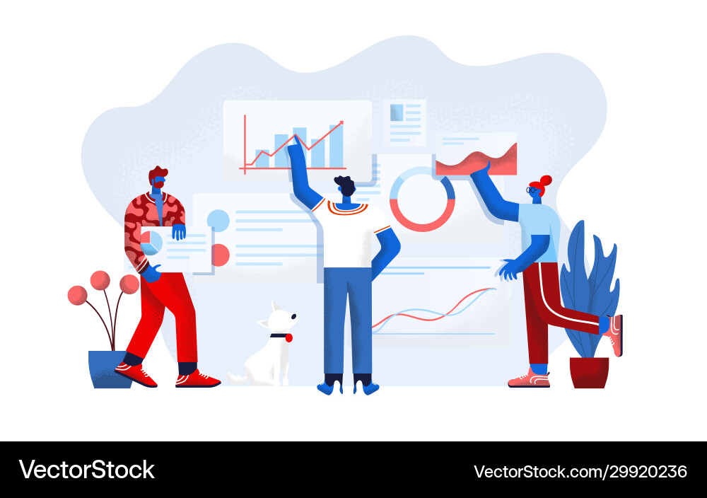 Flat modern design data analysis Flat modern design data analysis vector image