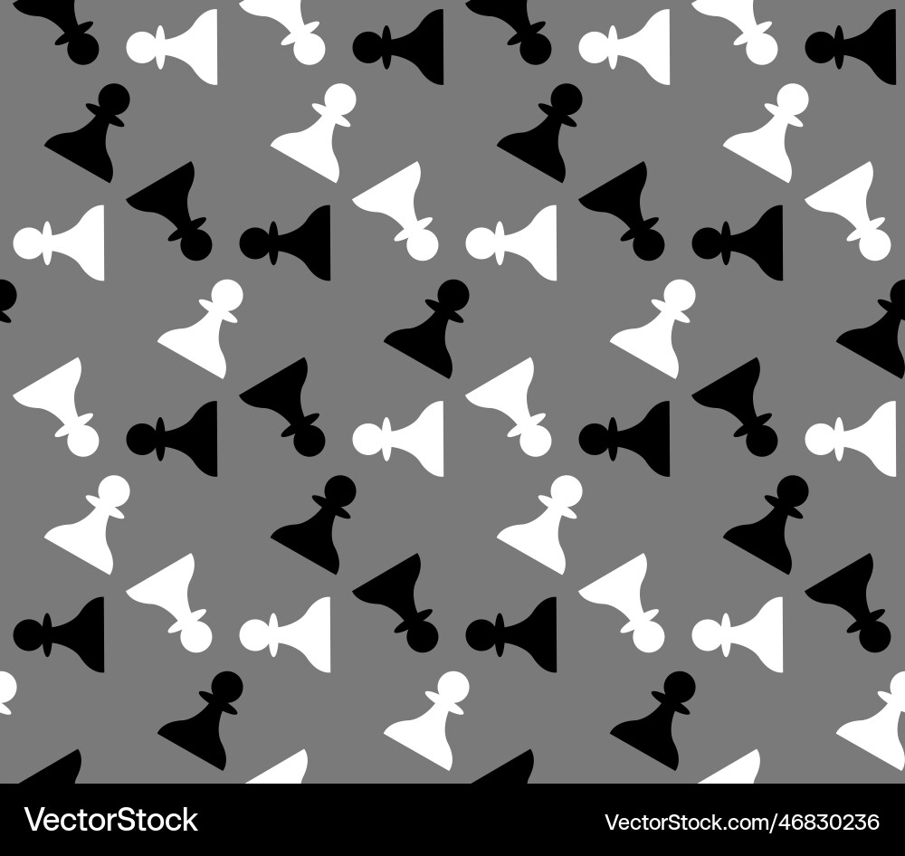 Seamless pattern with chess pawn endless Seamless pattern with chess pawn endless vector image