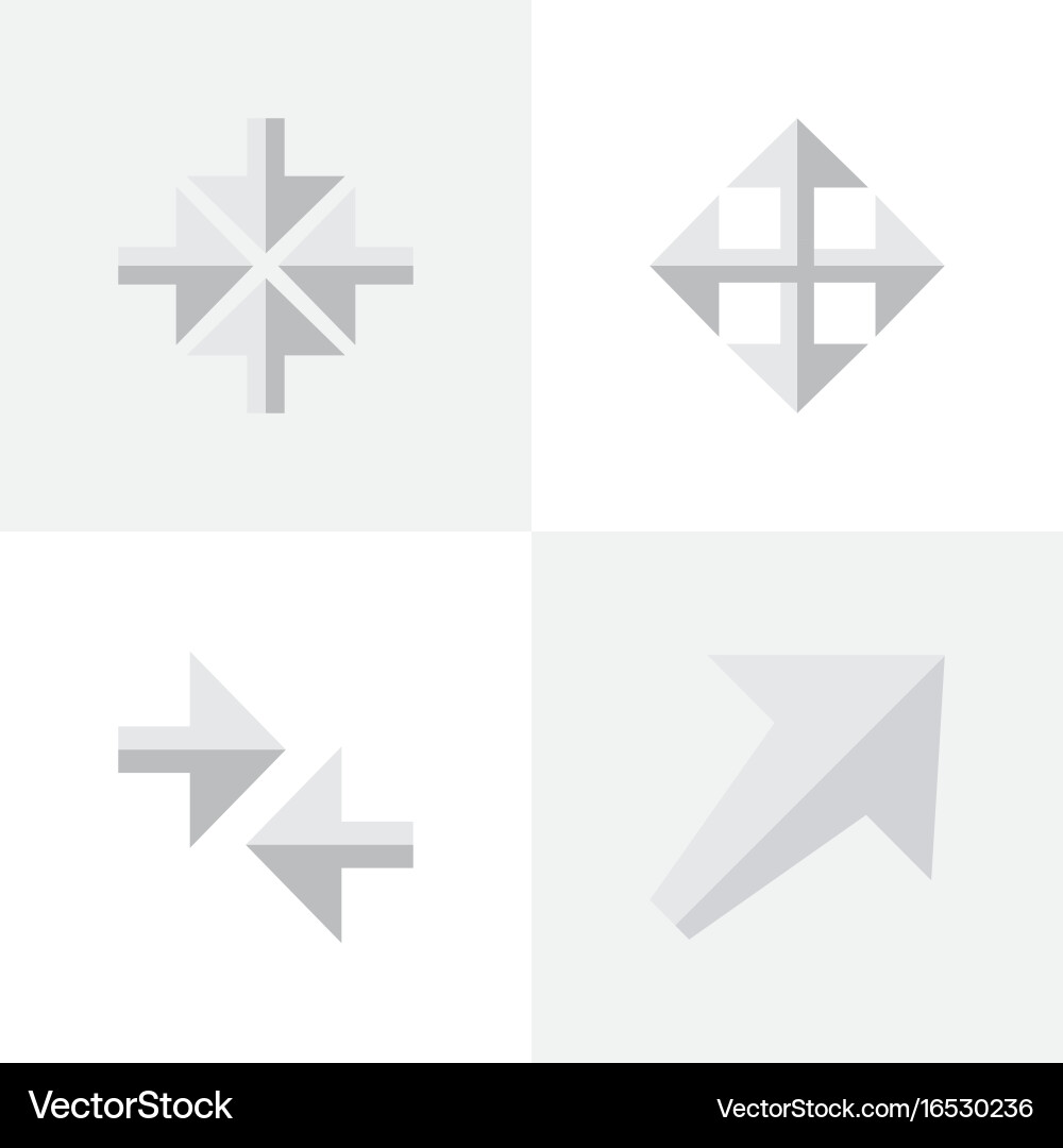 Set of simple indicator icons Vector Image