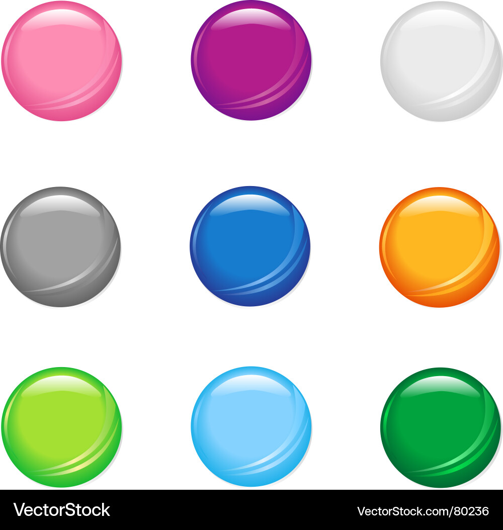 Shiny Circular Buttons vector image