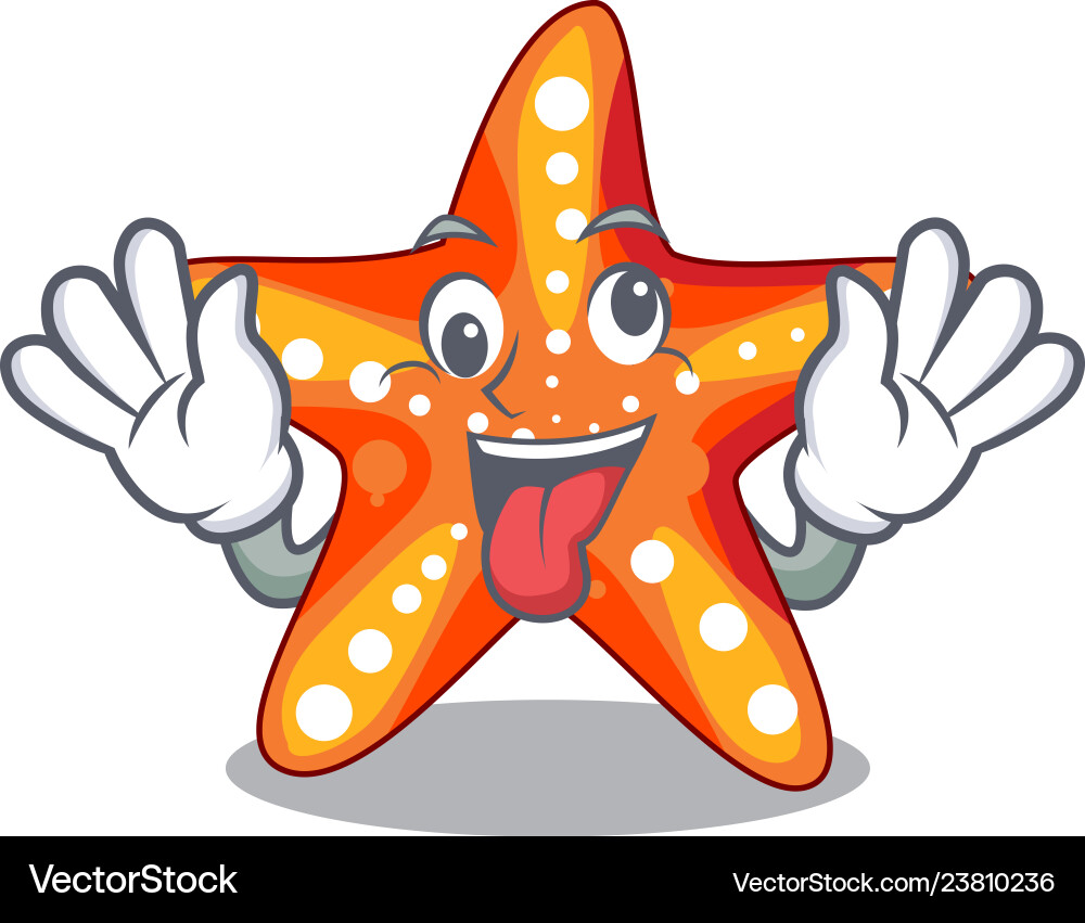 Verrücktes Unterwassermeer im Starfish Maskottchen Verrücktes Unterwassermeer im Starfish Maskottchen vektorbild