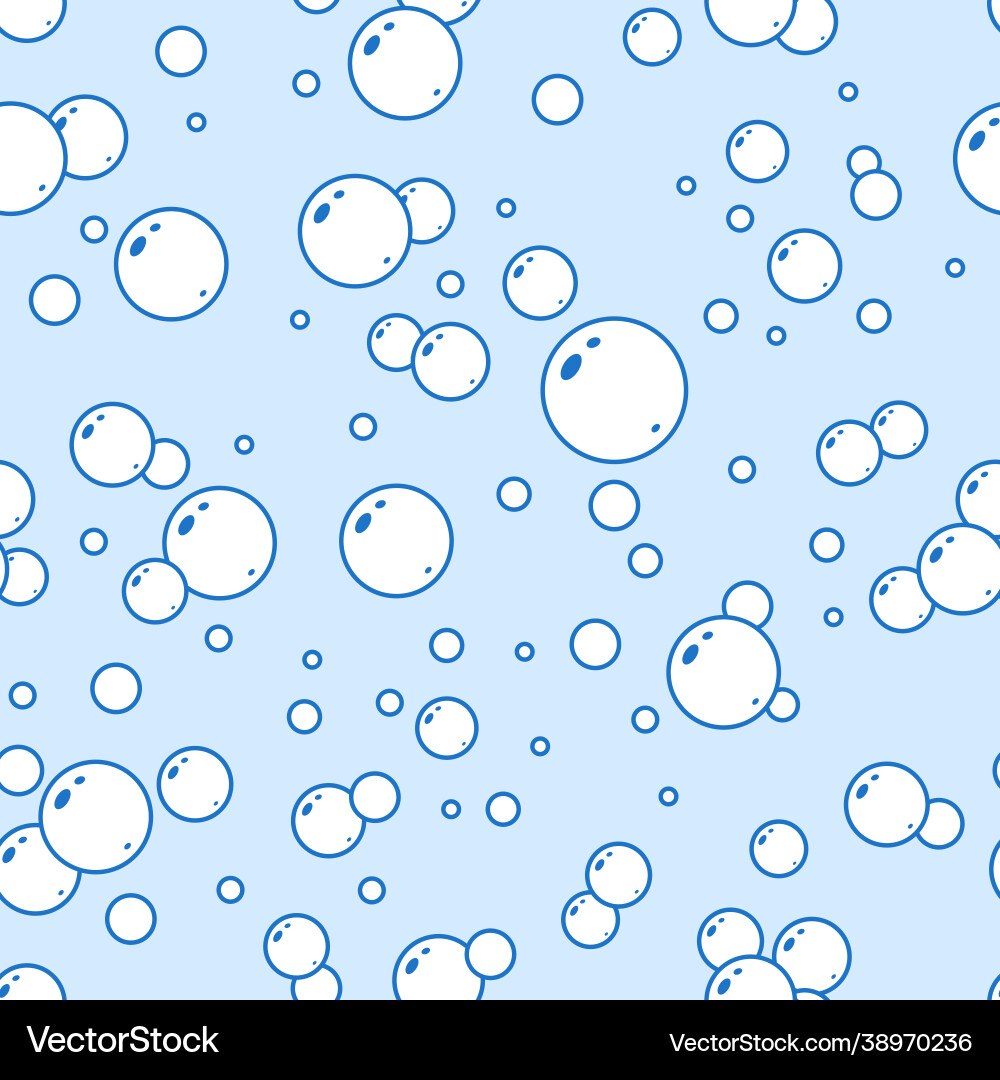Water Bubbles Seamless Pattern Royalty Free Vector Image