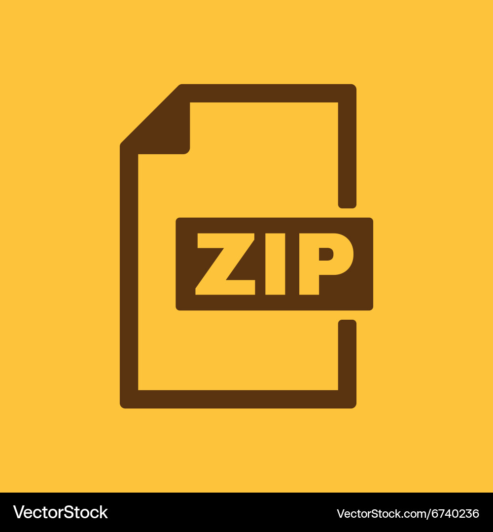 Zip file icon archive and compressed symbol vector image