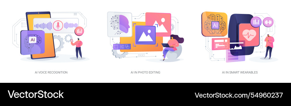 Ai enhancing everyday tasks abstract concept Ai enhancing everyday tasks abstract concept vector image