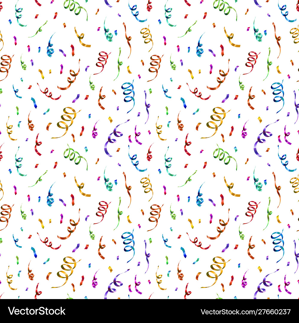 Bright Confetti Party Pattern Royalty Free Vector Image