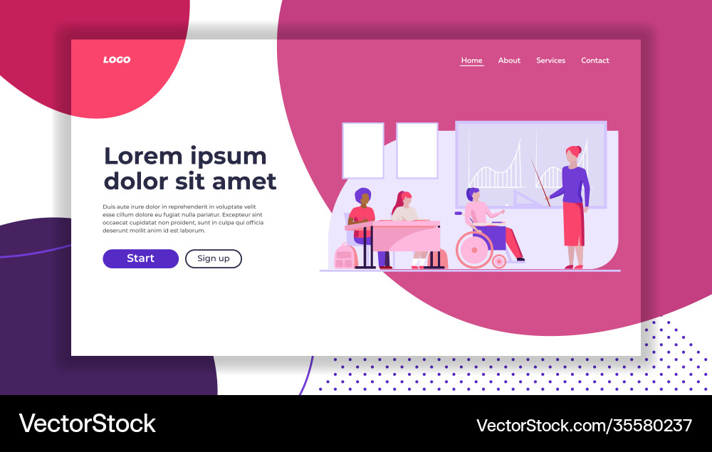 Disable student in class Vector Image