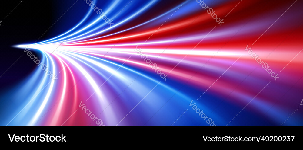 Fast motion light effect on black background Fast motion light effect on black background Vector Image