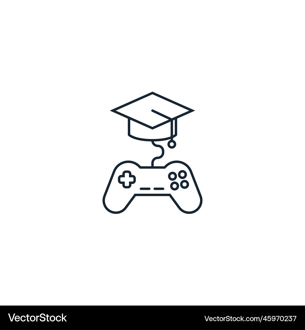 Game-based learning creative icon from e-learning Vector Image