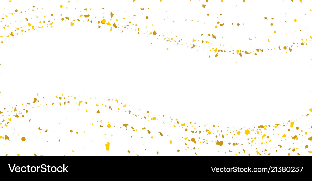 Golden glitter confetti on a white background Golden glitter confetti on a white background vector image