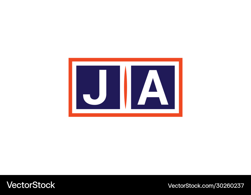J a ja initial letter logo design template Vector Image
