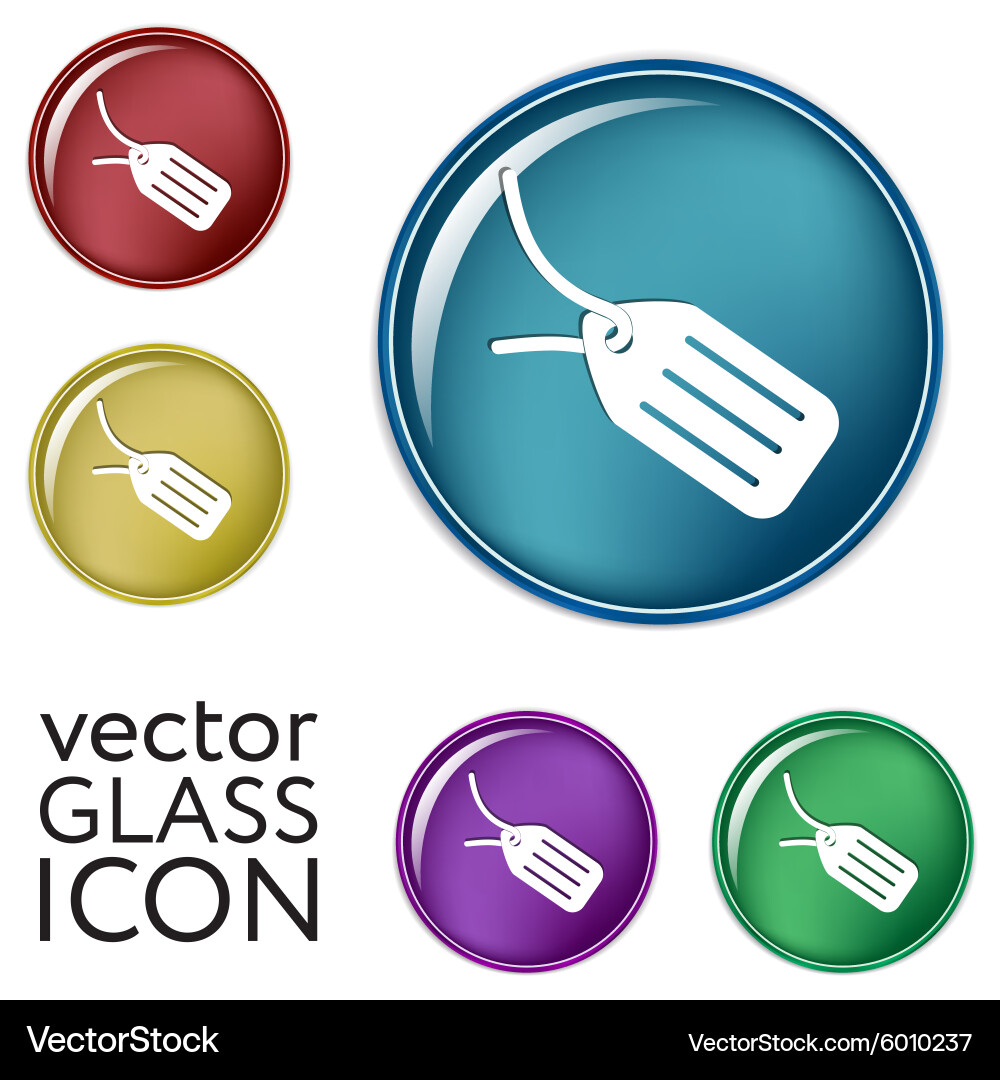 Label icon button Vector Image
