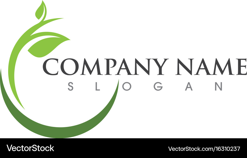 Logos of green leaf ecology nature element icon Vector Image