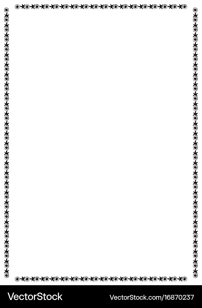 Page border a4 design for project vector image