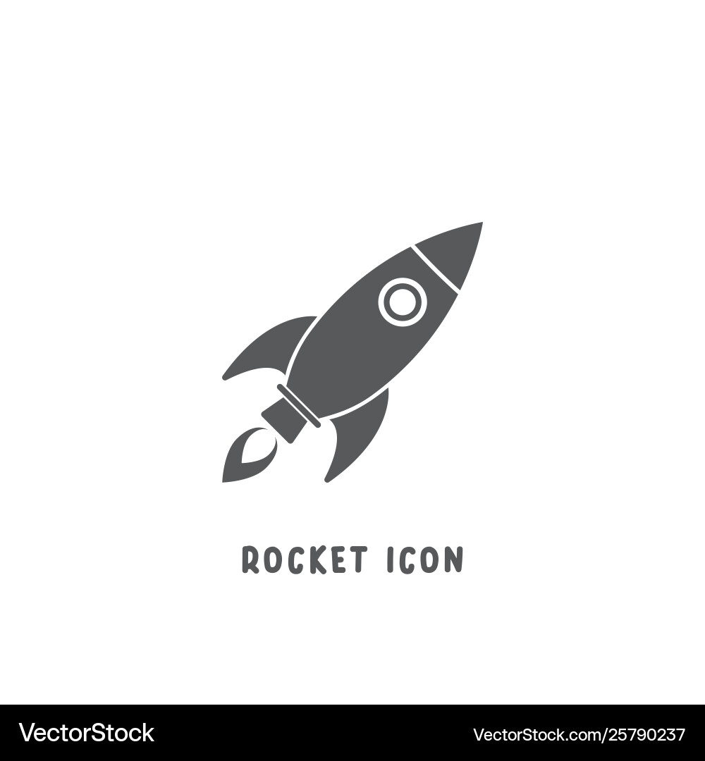 Rocket icon simple flat style Rocket icon simple flat style vector image