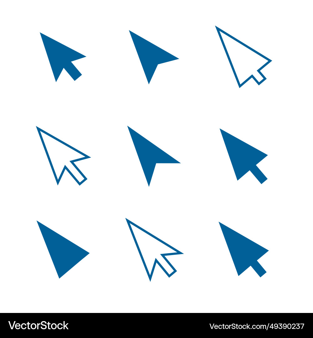 Sammlung von flachen Maus Cursor Pointer Element vektorbild