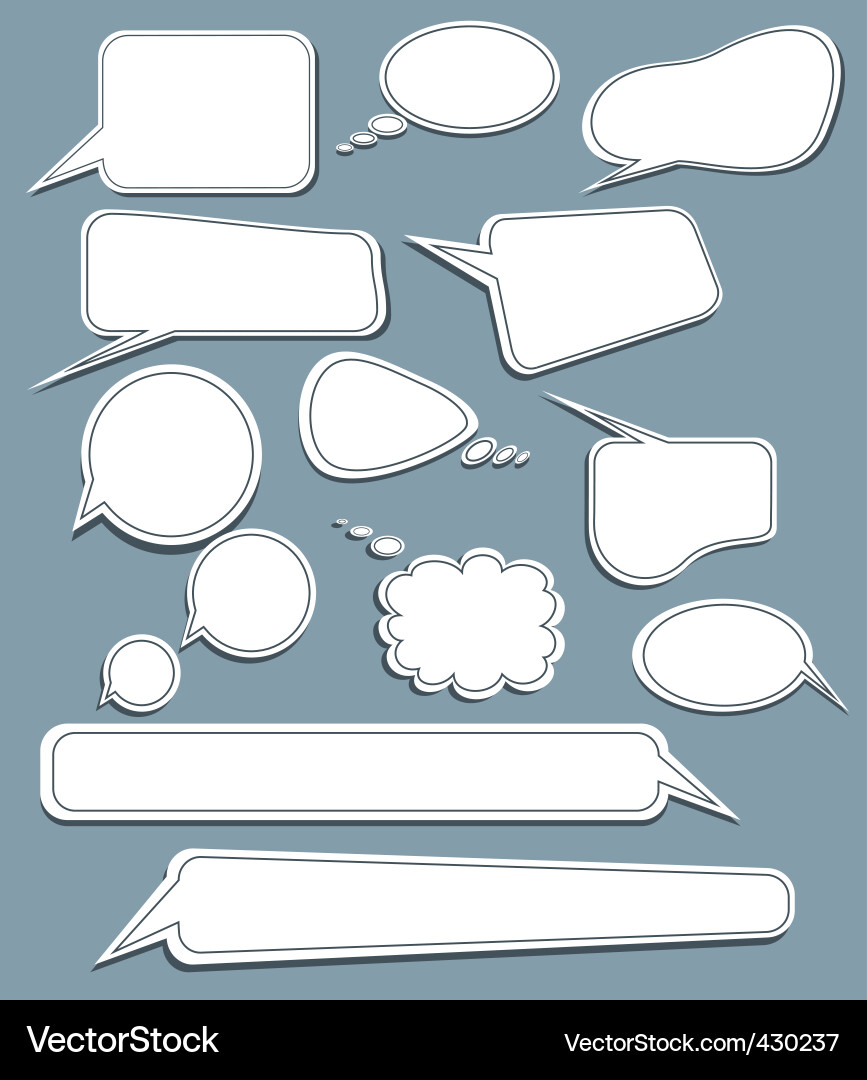 Speech Bubbles Collection Vector Image