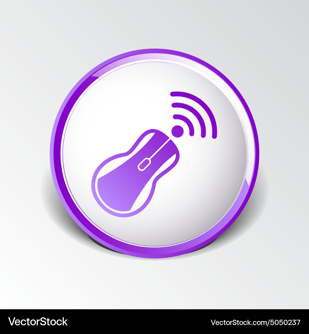 Wireless mouse button web icon tool click Vector Image