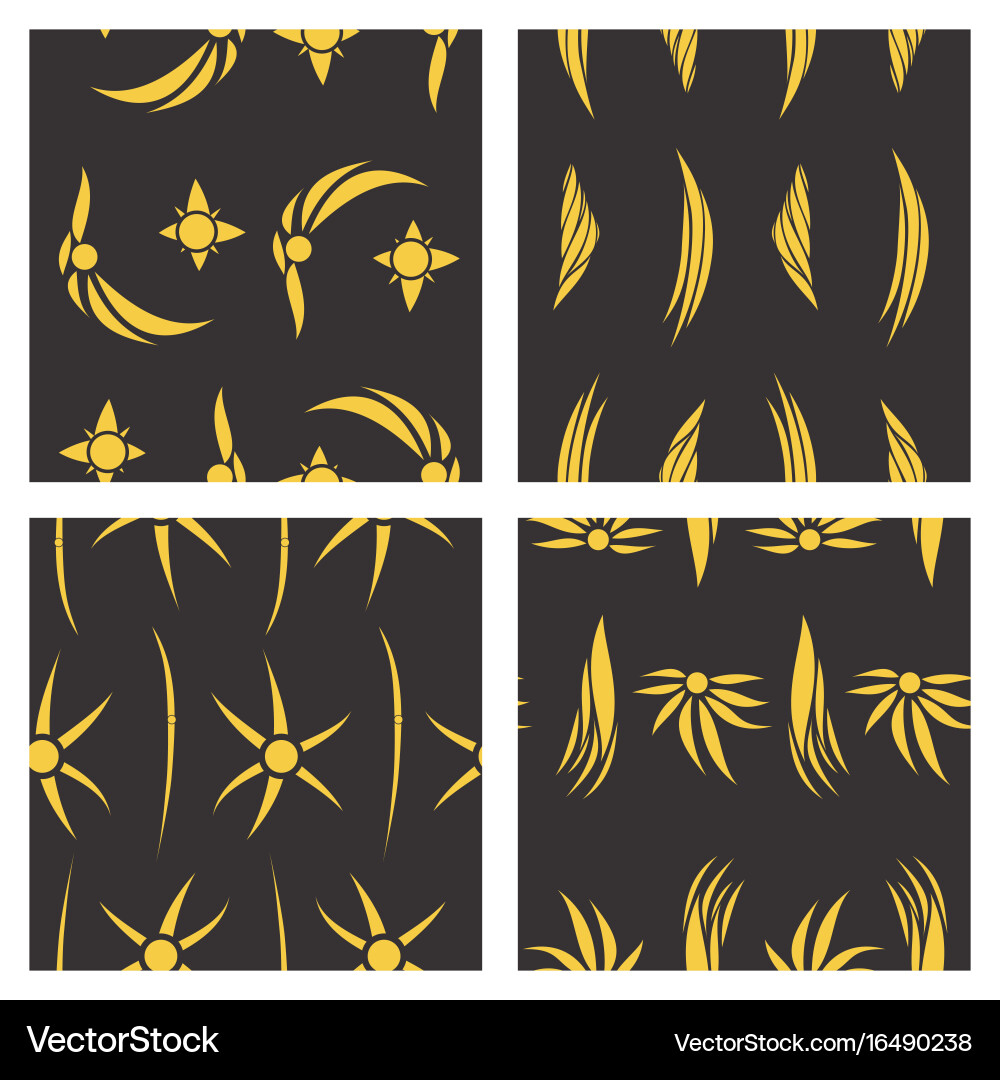 Assembly of patterns in bright style Vector Image