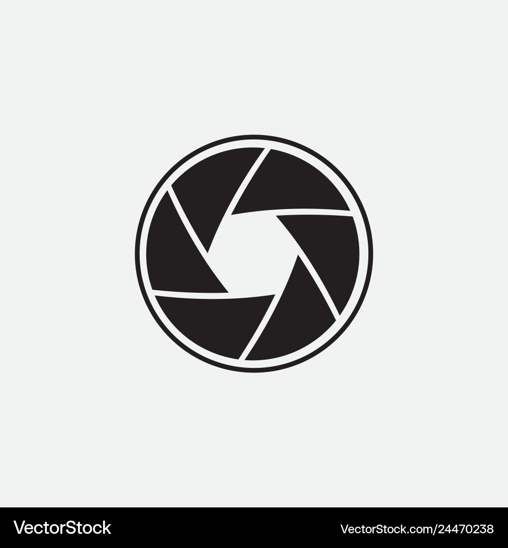 Camera shutter isolated on white background vector image