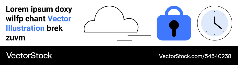 Cloud computing with security padlock icon Cloud computing with security padlock icon vector image