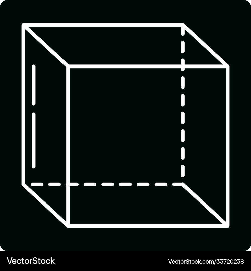 Cube geometry perspective isometric block and line Cube geometry perspective isometric block and line Vector Image