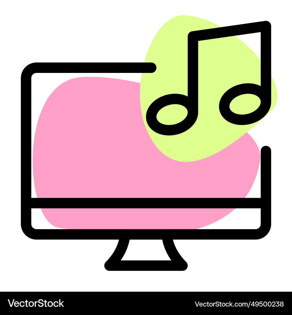 Digital audio feature installed in system Vector Image