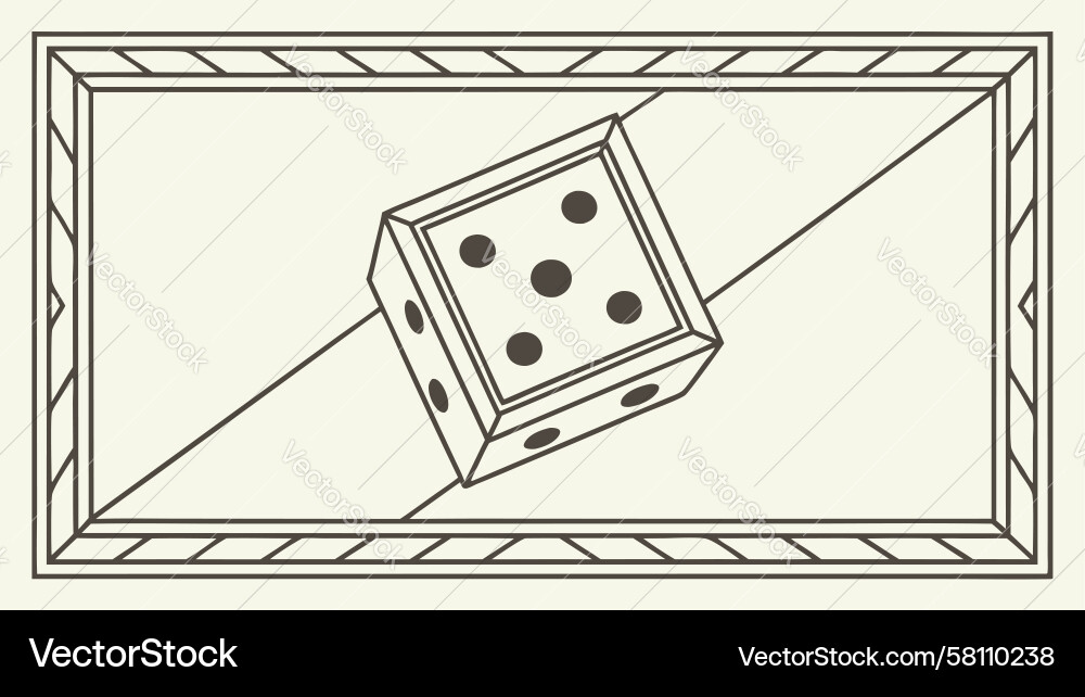 Dynamic Dice Roll Border Art Vector Image